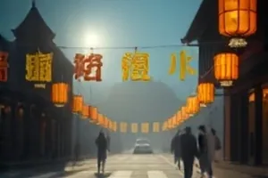列车车窗内的乘客倒影与掠过的荒原