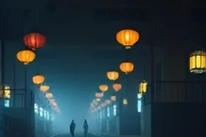 雾气弥漫的港口邮局窗台与一封旧信