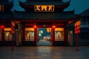 被风沙侵蚀的砖墙小城街道与两扇木窗